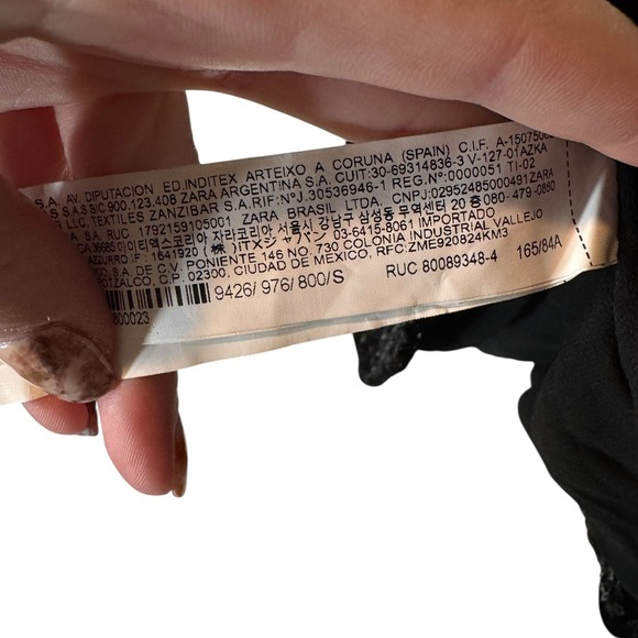 Zara Velvet Sequin Sleeveless Top Mock Neck Party Sparkly Black Small Holiday - Picture 5 of 9